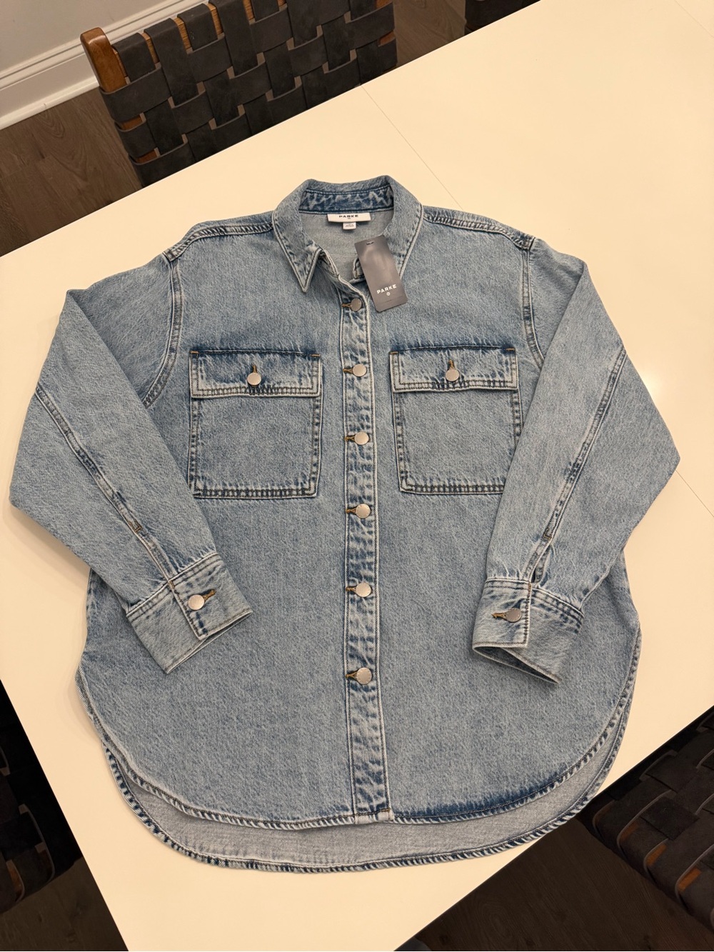 Target x Parke Long Sleeve Denim Shacket NWT